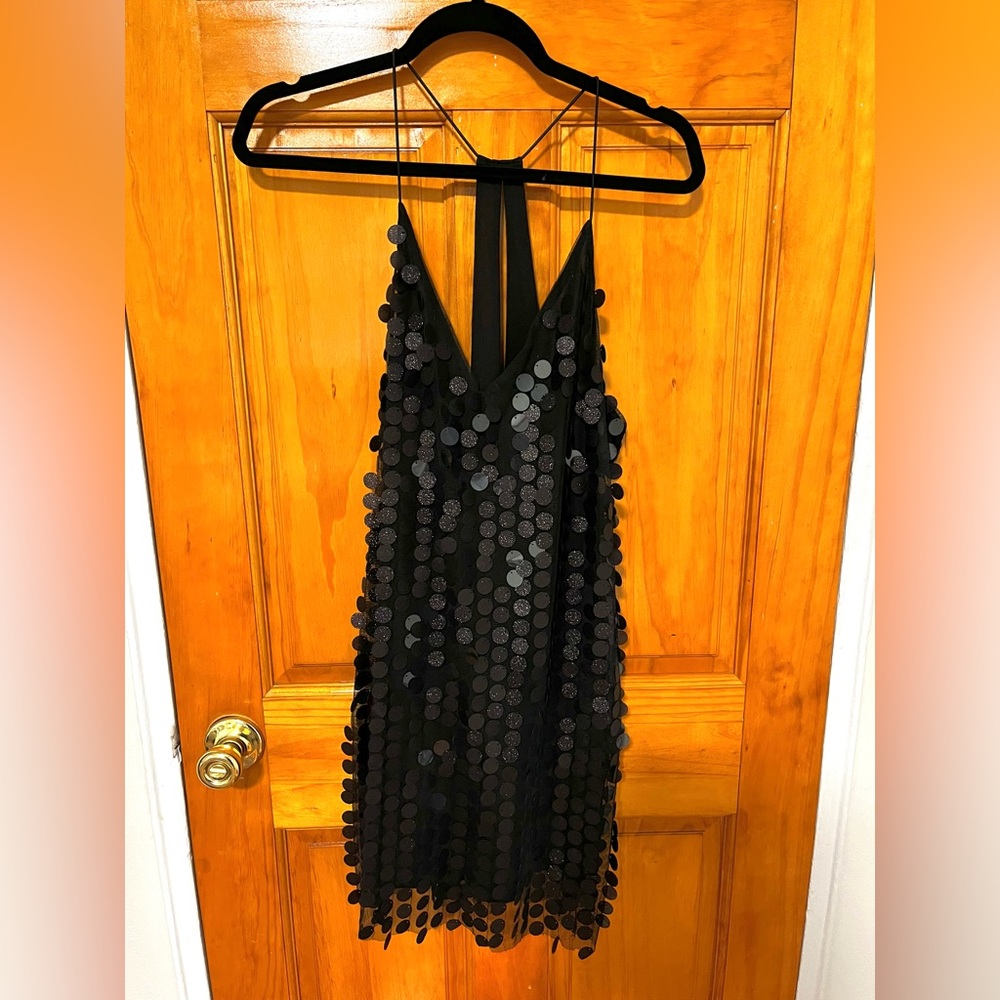 H&M black sequin dress